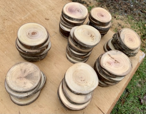 切り立て　木の席札