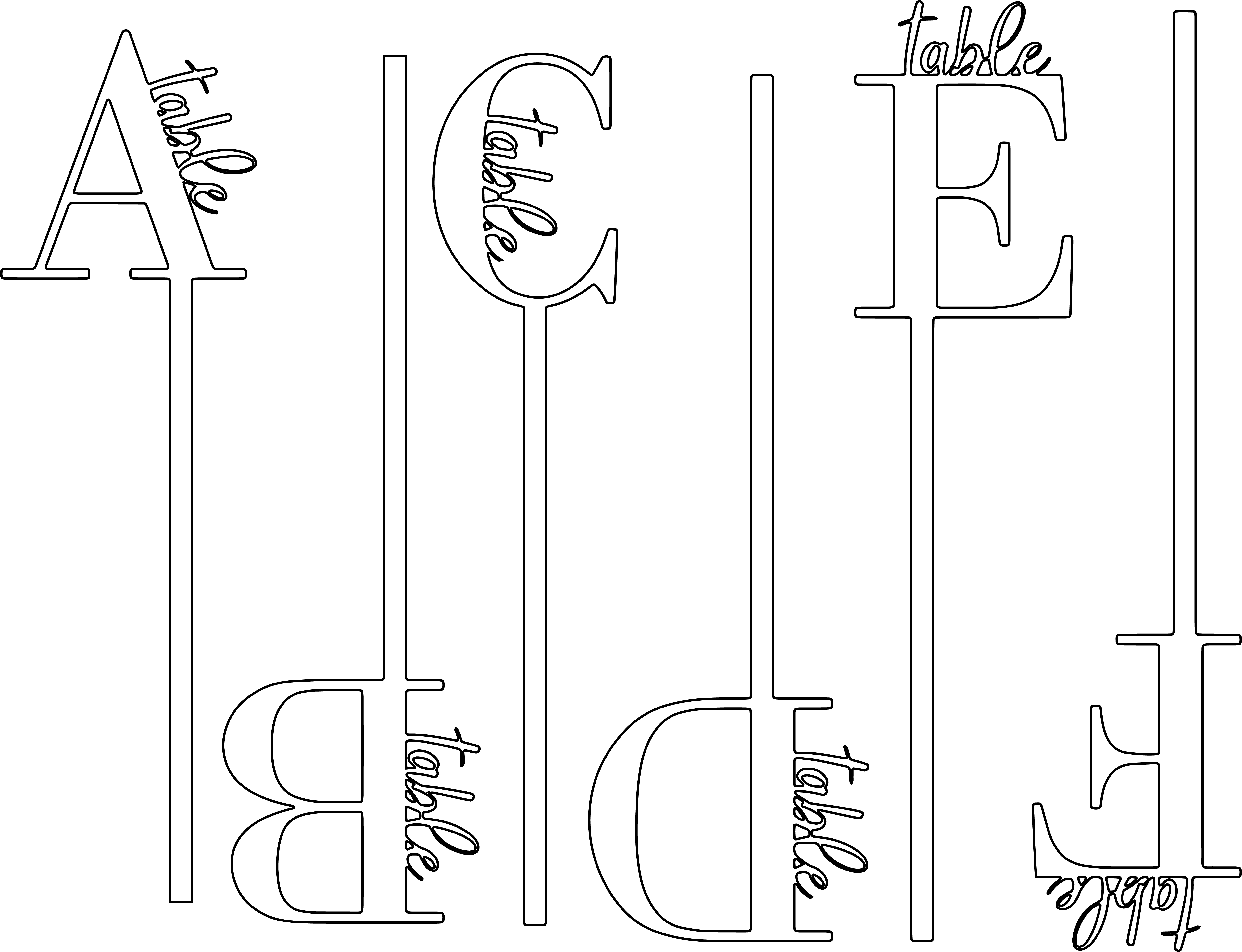 テーブルナンバー