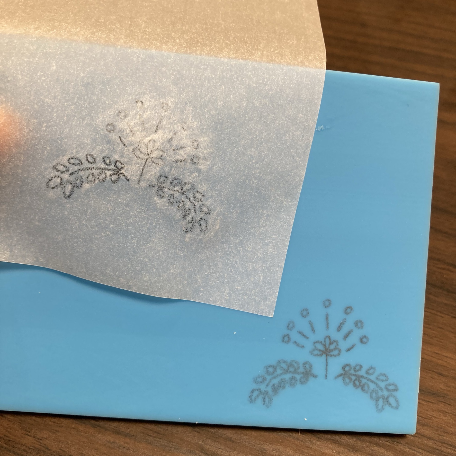 消しゴムハンコ　転写